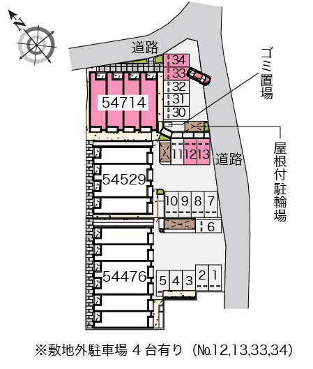 ★手数料０円★加古川市野口町良野　月極駐車場（LP）